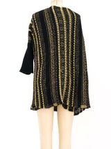 Junya Watanabe Metallic Stripe Wrap Sweater Top arcadeshops.com