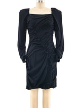 Arnold Scaasi Ruched Crepe Dress Dress arcadeshops.com