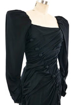 Arnold Scaasi Ruched Crepe Dress Dress arcadeshops.com