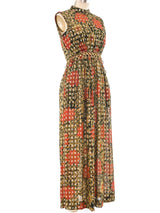 Metal Ring Accented Floral Dress Dress arcadeshops.com