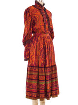 Yves Saint Laurent Paisley Skirt Ensemble Suit arcadeshops.com