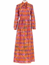 Psychedelic Paisley Printed Striped Dress Dress arcadeshops.com