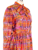 Psychedelic Paisley Printed Striped Dress Dress arcadeshops.com