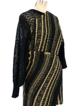 Junya Watanabe Metallic Stripe Wrap Sweater Top arcadeshops.com