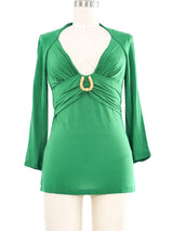 Roberto Cavalli Green Blouse