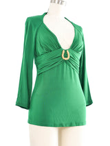 Roberto Cavalli Green Blouse