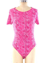 Versus by Gianni Versace Snakeskin Printed Bodysuit Suit arcadeshops.com