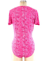 Versus by Gianni Versace Snakeskin Printed Bodysuit Suit arcadeshops.com