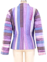 Striped Patchwork Thai Silk Jacket Jacket arcadeshops.com