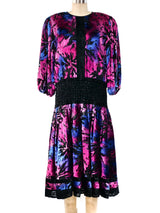 Diane Freis Devore Velvet Ombre Dress Dress arcadeshops.com