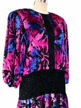 Diane Freis Devore Velvet Ombre Dress Dress arcadeshops.com