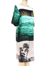 Dries Van Noten Water Motif Printed Shift Dress Dress arcadeshops.com