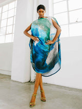 Issey Miyake Globe Print Plisse Dress Dress arcadeshops.com