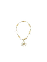 Clover Charm 14k Gold and Pearl Bracelet Fine Jewelry arcadeshops.com