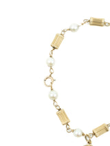 Clover Charm 14k Gold and Pearl Bracelet Fine Jewelry arcadeshops.com