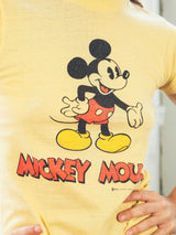Pastel Yellow Mickey Mouse Tee T-Shirt arcadeshops.com