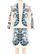 Gianni Versace Floral Printed Dress Ensemble Suit arcadeshops.com