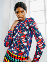 Chanel Abstract Metallic Sweater