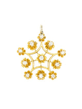 14k and Diamond Starburst Charm Fine Jewelry arcadeshops.com