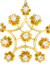 14k and Diamond Starburst Charm Fine Jewelry arcadeshops.com