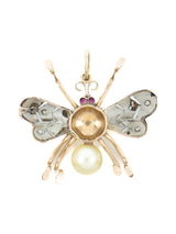 14k Gold and Platinum Bee Charm Fine Jewelry arcadeshops.com