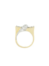 Sapphire and Diamond 14k Modernist Ring Fine Jewelry arcadeshops.com