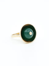 18k Gold and Jade Modernist Cup Ring Fine Jewelry arcadeshops.com