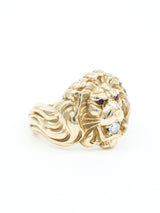 Antique 14k Lion Ring Fine Jewelry arcadeshops.com