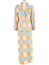 Mountain Artisans Pastel Checked Skirt Ensemble Suit arcadeshops.com