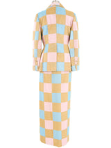 Mountain Artisans Pastel Checked Skirt Ensemble Suit arcadeshops.com