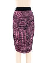Jean Paul Gaultier Printed Mesh Skirt Bottom arcadeshops.com