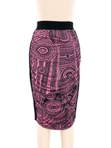 Jean Paul Gaultier Printed Mesh Skirt Bottom arcadeshops.com