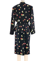 Cacharel Floral Printed Peplum Ensemble Suit arcadeshops.com
