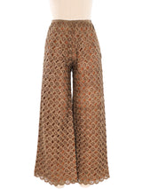 1960's Italian Raffia Pant Ensemble Suit arcadeshops.com