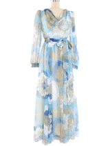 Floral Printed Chiffon Maxi Dress Dress arcadeshops.com