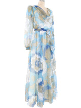Floral Printed Chiffon Maxi Dress Dress arcadeshops.com