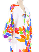 Tropical Floral Printed Caftan Dress arcadeshops.com