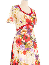 1970's Floral Printed Maxi Dress Dress arcadeshops.com
