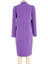 Purple Button Front Shirt Dress Dress arcadeshops.com