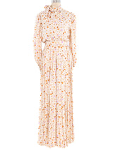 Adolfo Floral Printed Silk Pant Ensemble Suit arcadeshops.com