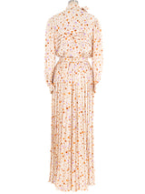 Adolfo Floral Printed Silk Pant Ensemble Suit arcadeshops.com