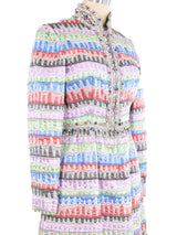 Oscar de la Renta Metallic Pastel Stripe Dress Dress arcadeshops.com