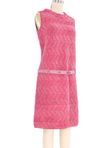 1960s Metallic Berry Knit Shift Dress Dress arcadeshops.com