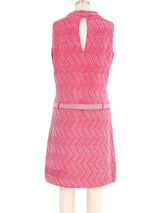 1960s Metallic Berry Knit Shift Dress Dress arcadeshops.com