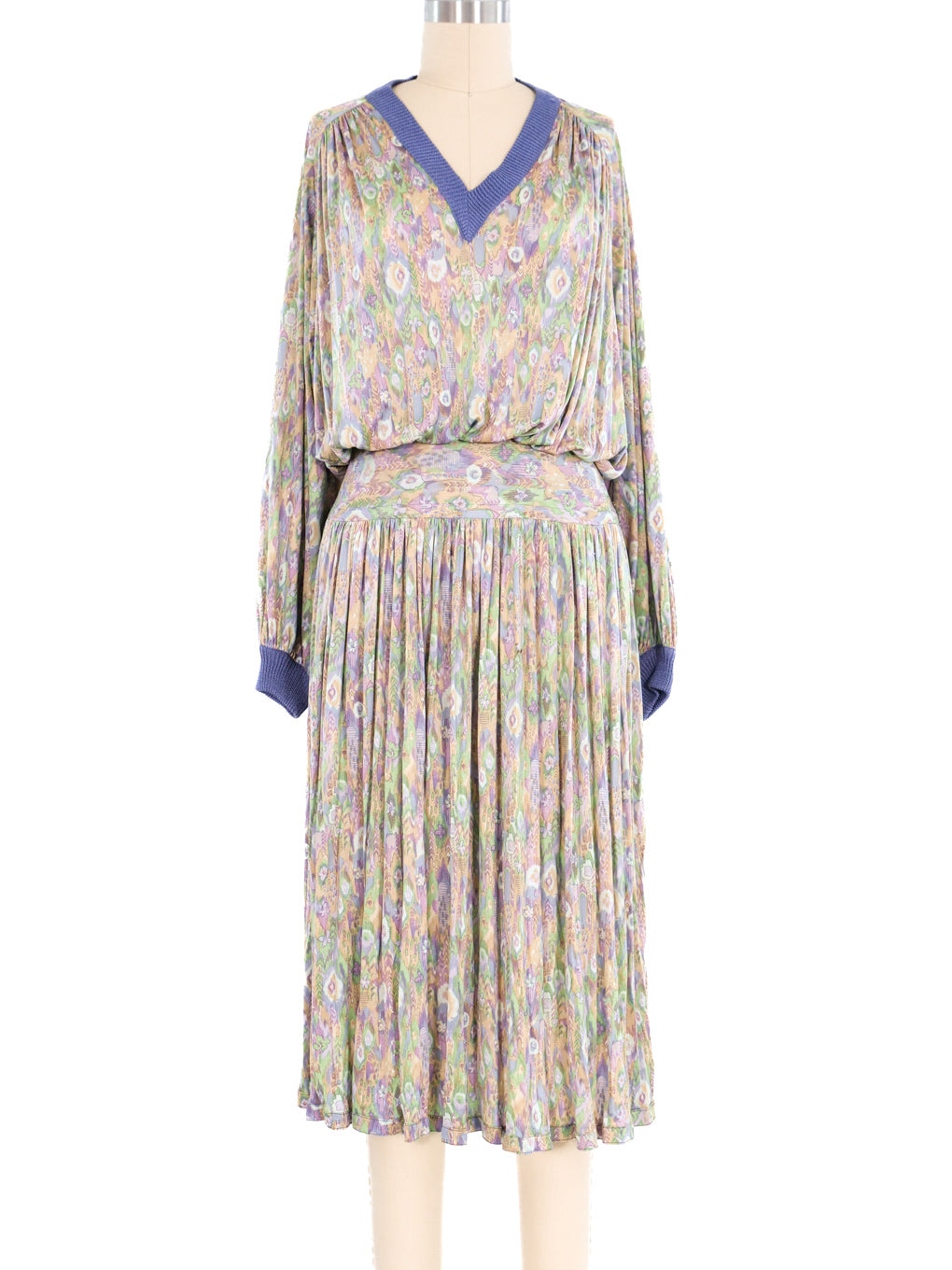 missoni dress vintage Missoni Silk Jersey Pastel Floral Dress