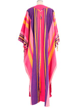 Josefa Rainbow Striped Ribbon Caftan Dress arcadeshops.com