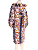 Mr. Blackwell Floral Printed Scarf Tie Dress Dress arcadeshops.com