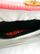 Coral Wicker Woven Basket Bag Accessory arcadeshops.com