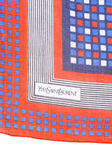 Yves Saint Laurent Checkerboard Cotton Gauze Scarf Accessory arcadeshops.com