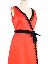 1960's Mollie Parnis Red Tank Gown Dress arcadeshops.com